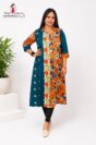 Pen Kalamkari Linen Cotton Kurti