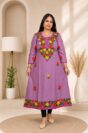 Raw Silk Aari Work Embroidered Kurti