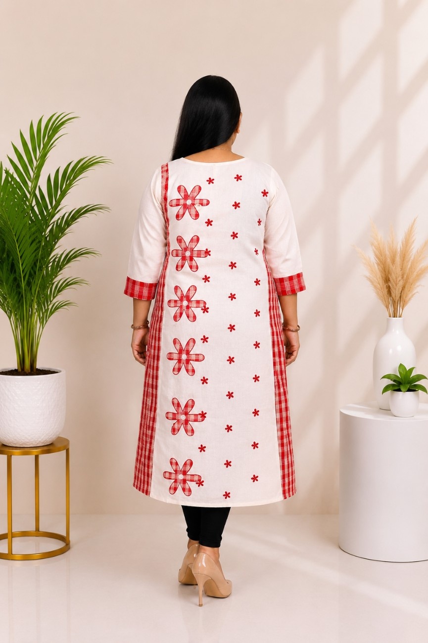Soft Cora Cotton Handloom Kurti - Image 2