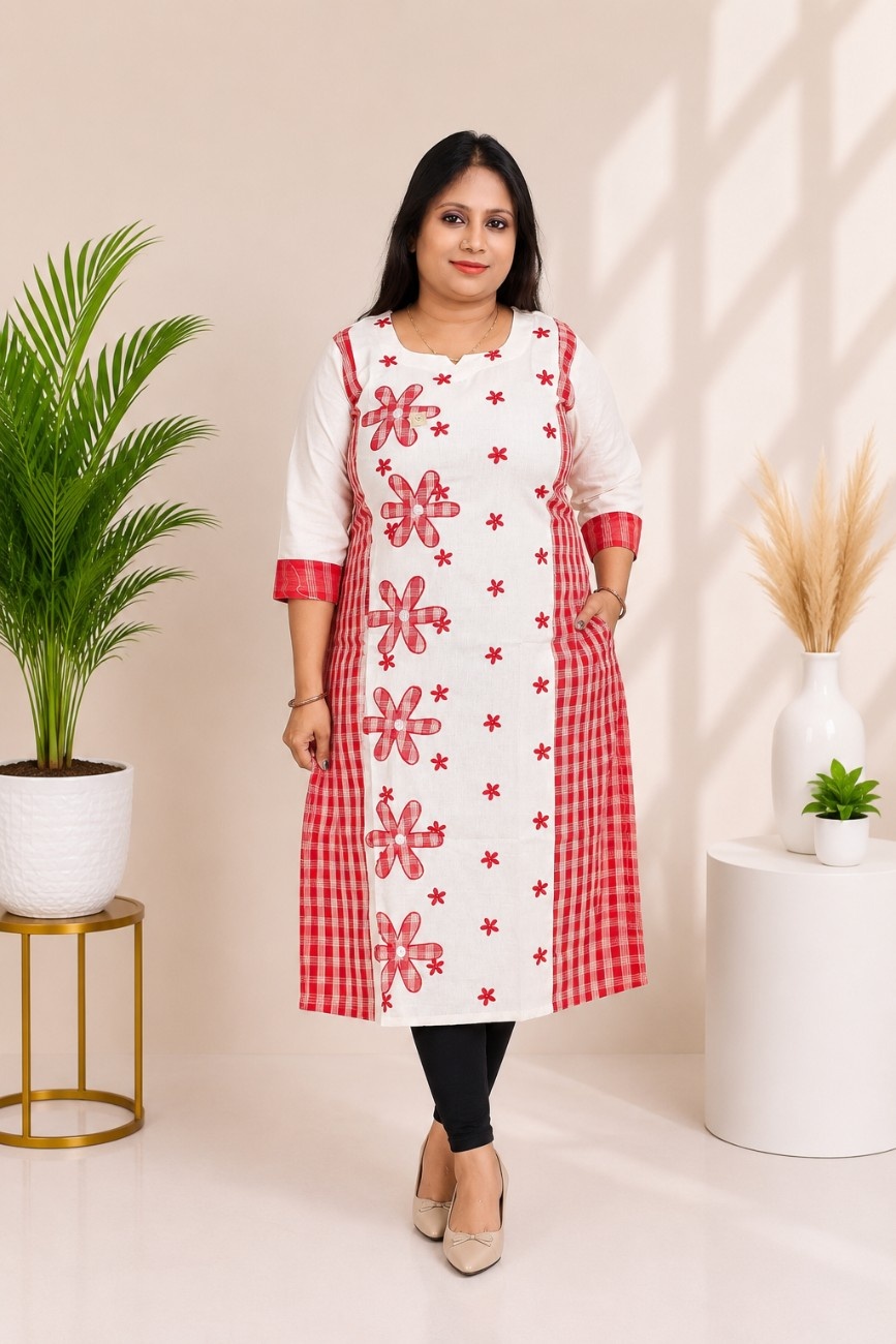 Soft Cora Cotton Handloom Kurti