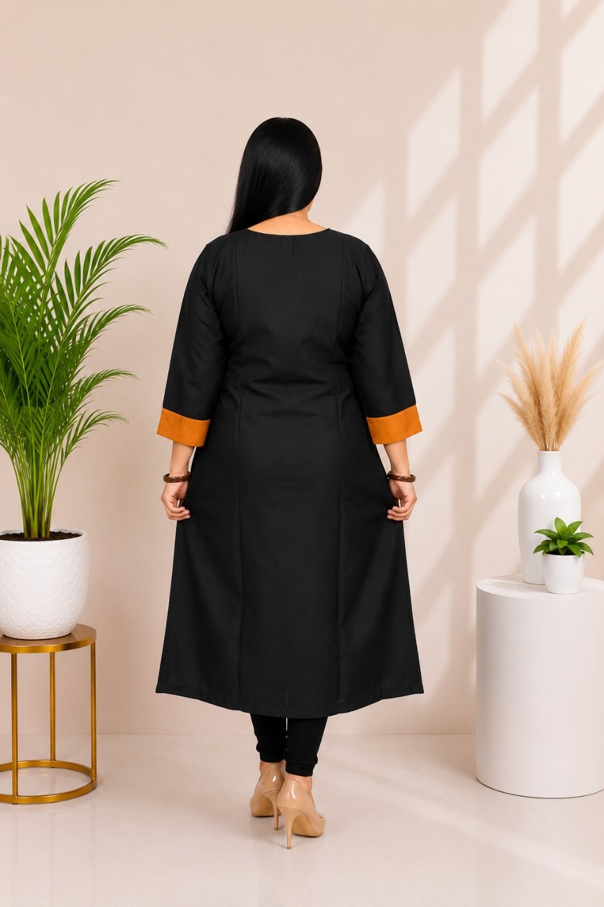 Raw Silk & Handloom Cotton Designer Kurti - Image 2