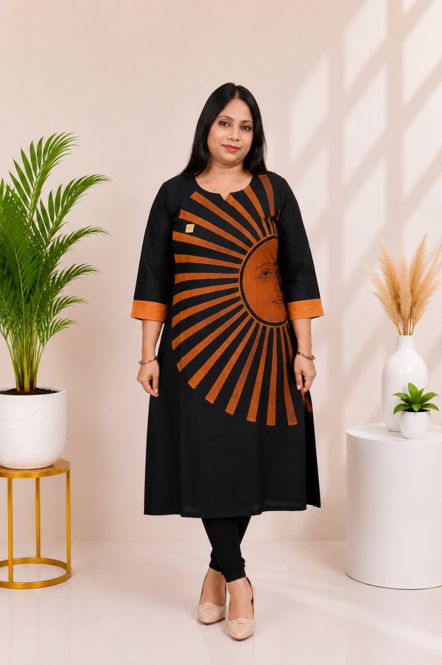 Raw Silk & Handloom Cotton Designer Kurti
