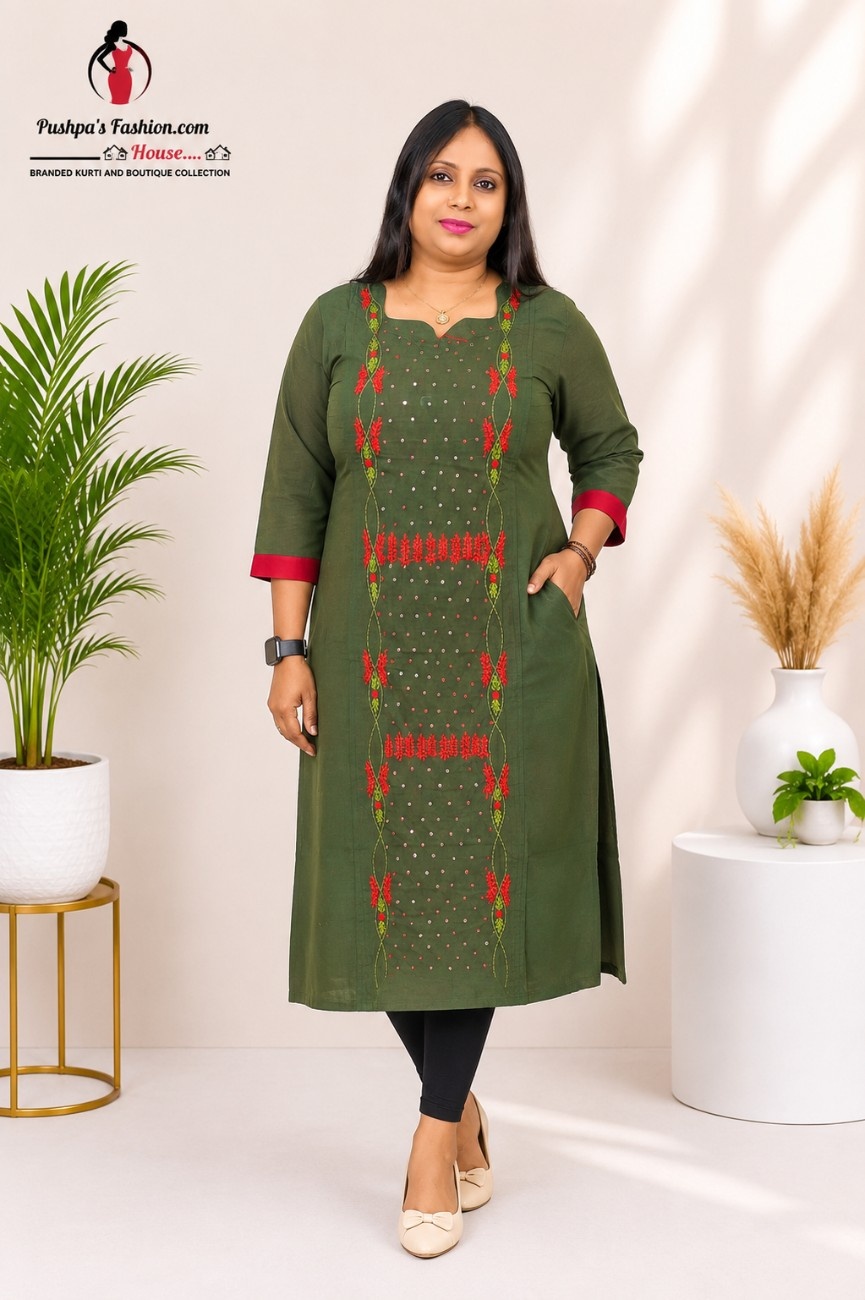 Handloom Cotton Raw Silk Kurti