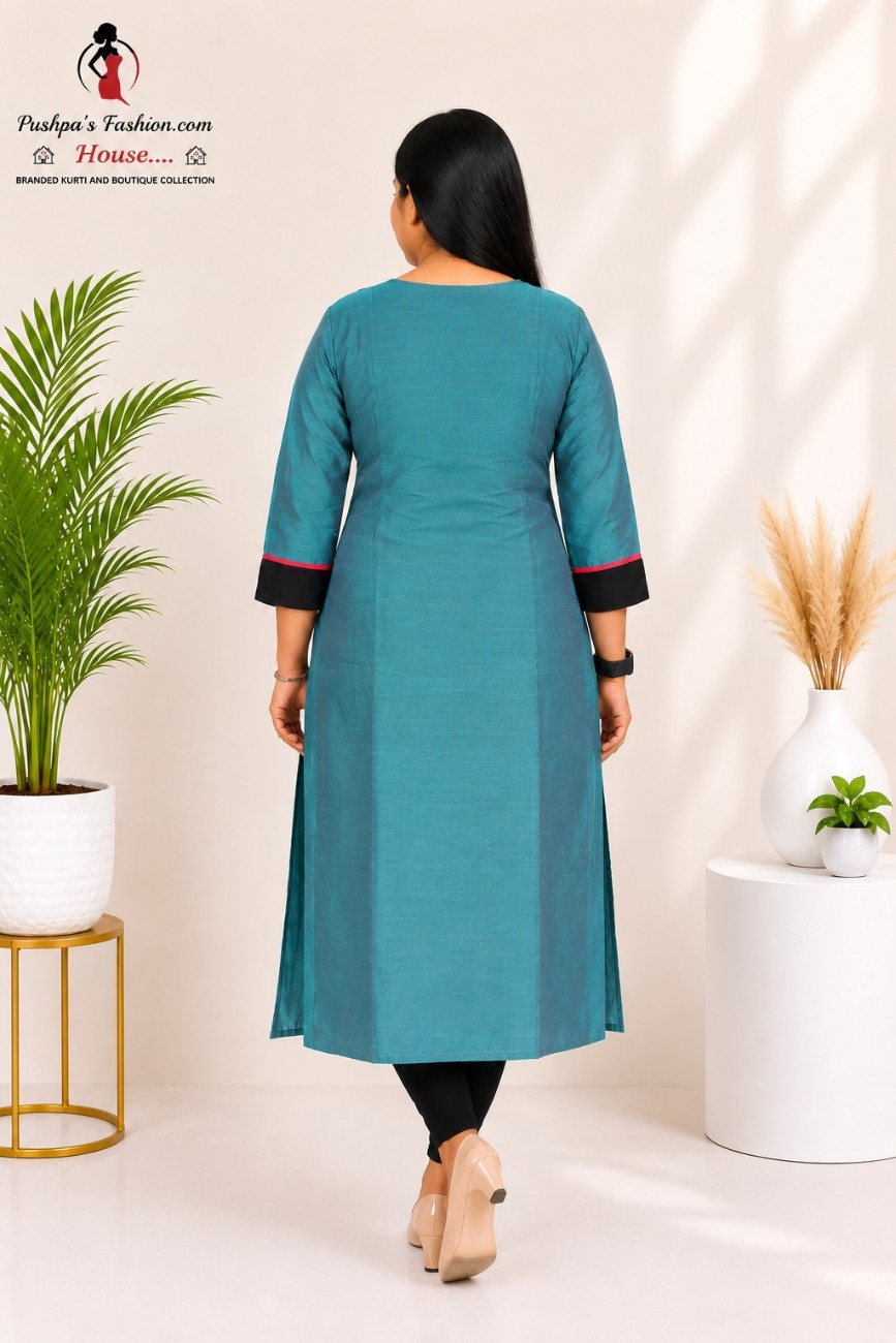 Handloom Raw Silk Kurti - Image 2