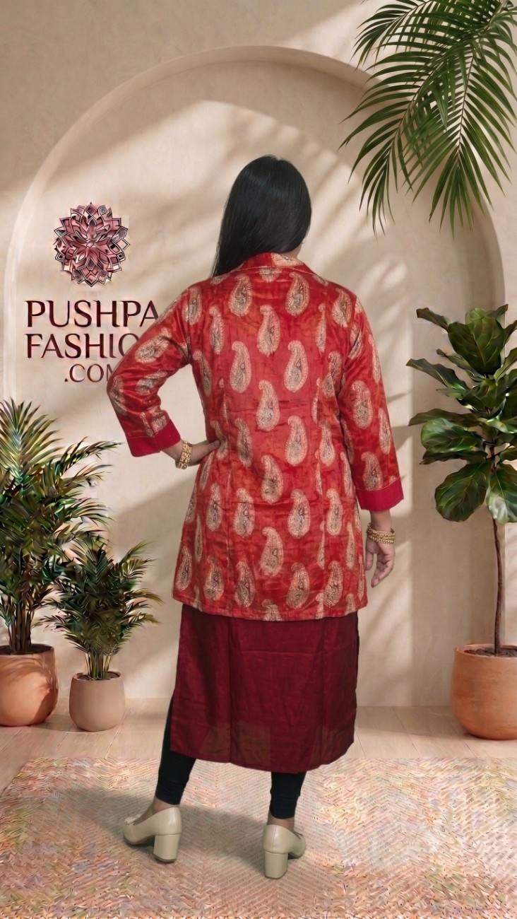Raw Silk & Modal Silk Jacket Jacket Set - Image 2