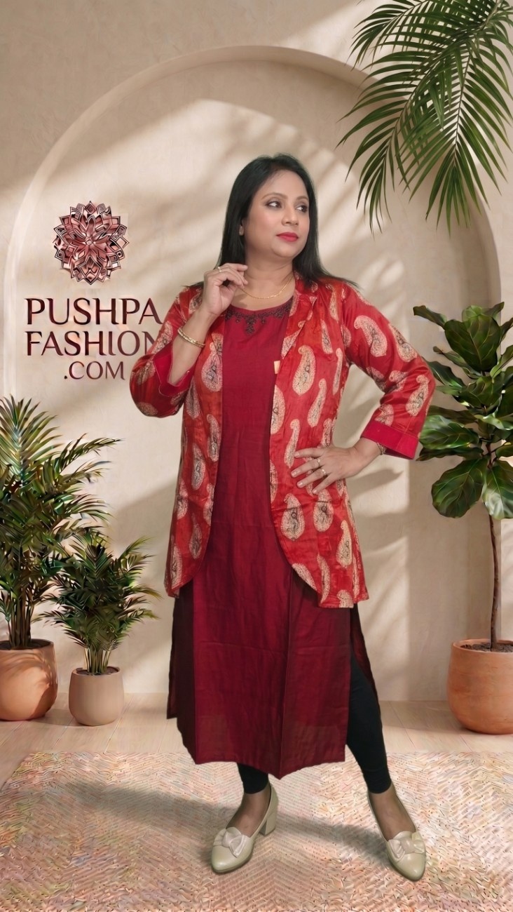 Raw Silk & Modal Silk Jacket Jacket Set