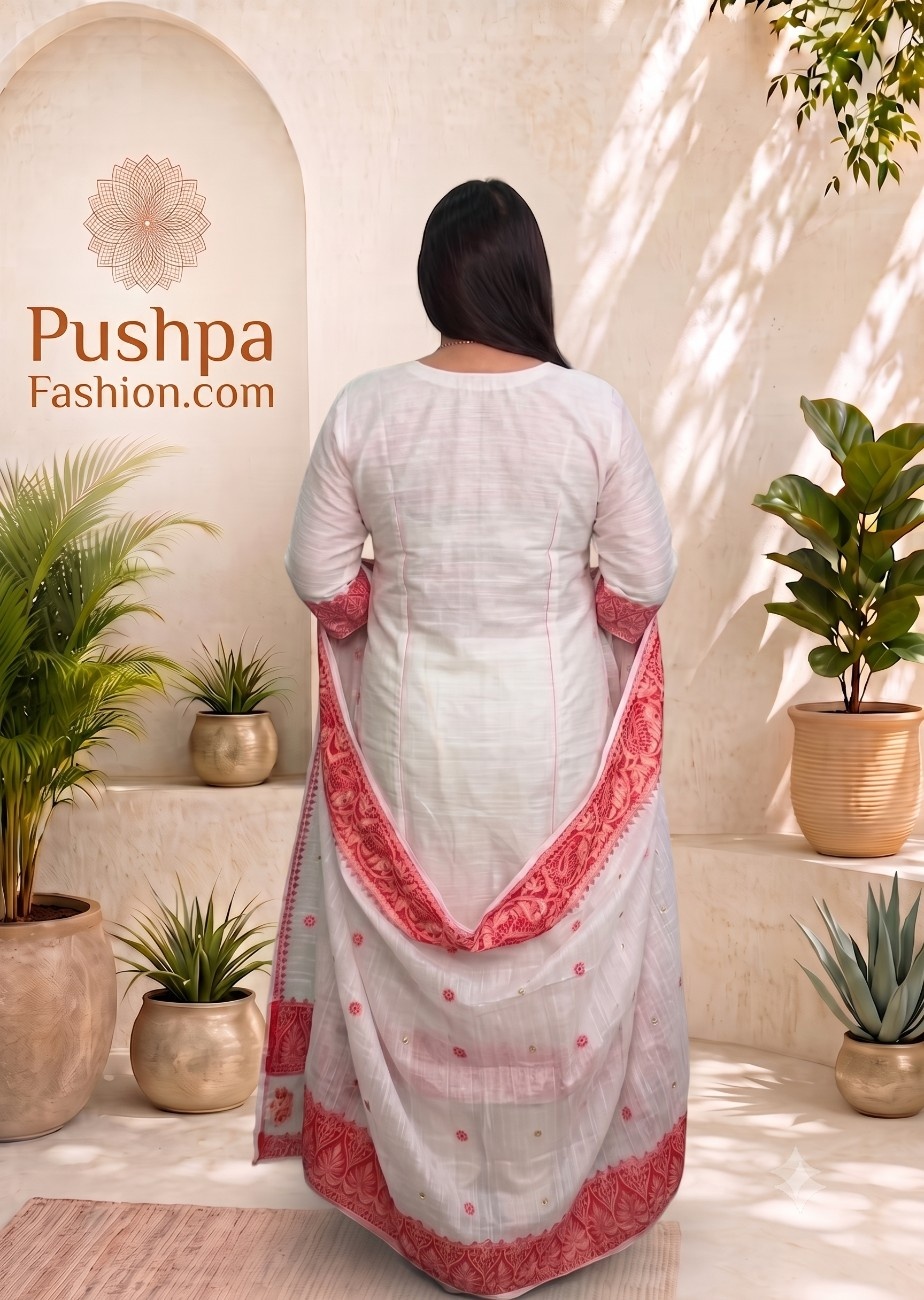 Dhakai Maslin Jamdani Jamdani 3-Piece Set - Image 2