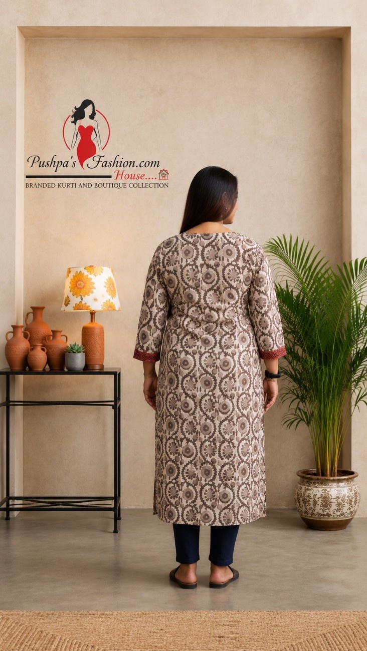 Dabu Bagru Ajrakh Print Kurti - Image 2