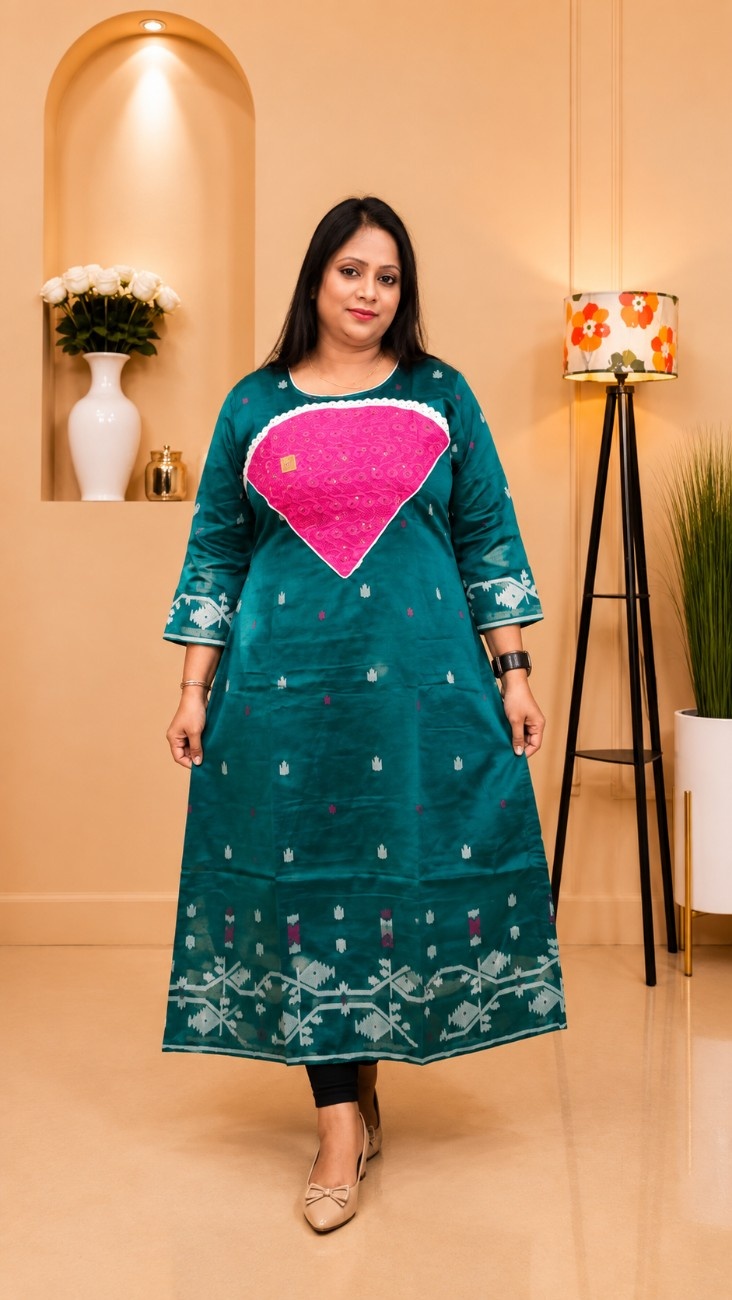 Mysore Silk Jamdani Jamdani Celebrity Kurti