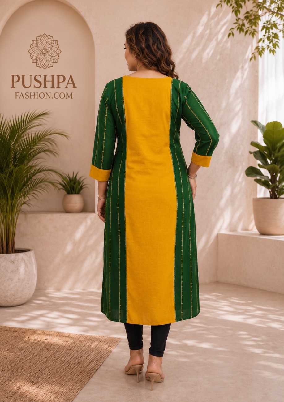 Handloom Begampuri & Portwal Camric Cotton Kurti - Image 2
