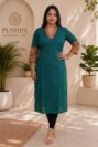 Plain Dabu Cotton Kurti