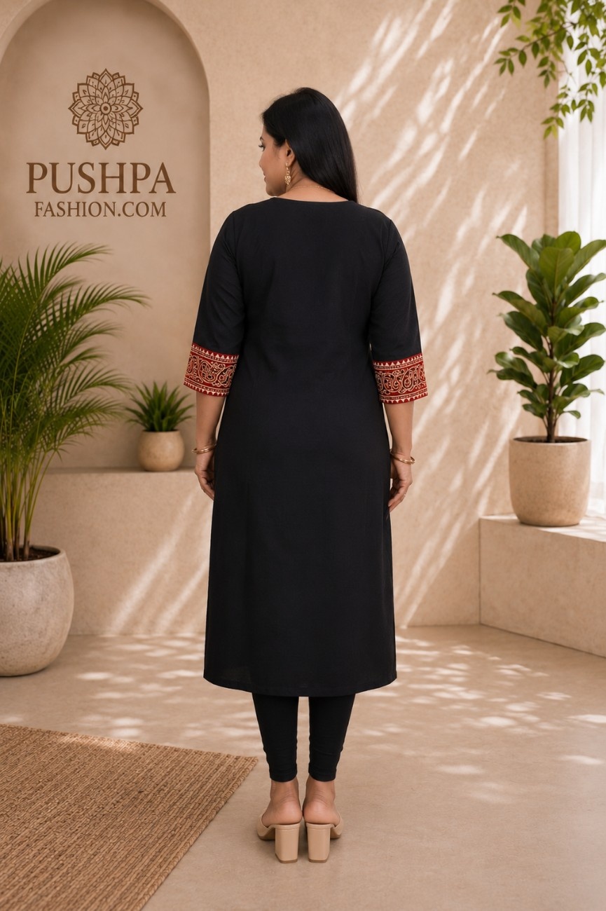 Raw Silk & Modal Silk Mix Kurti - Image 2