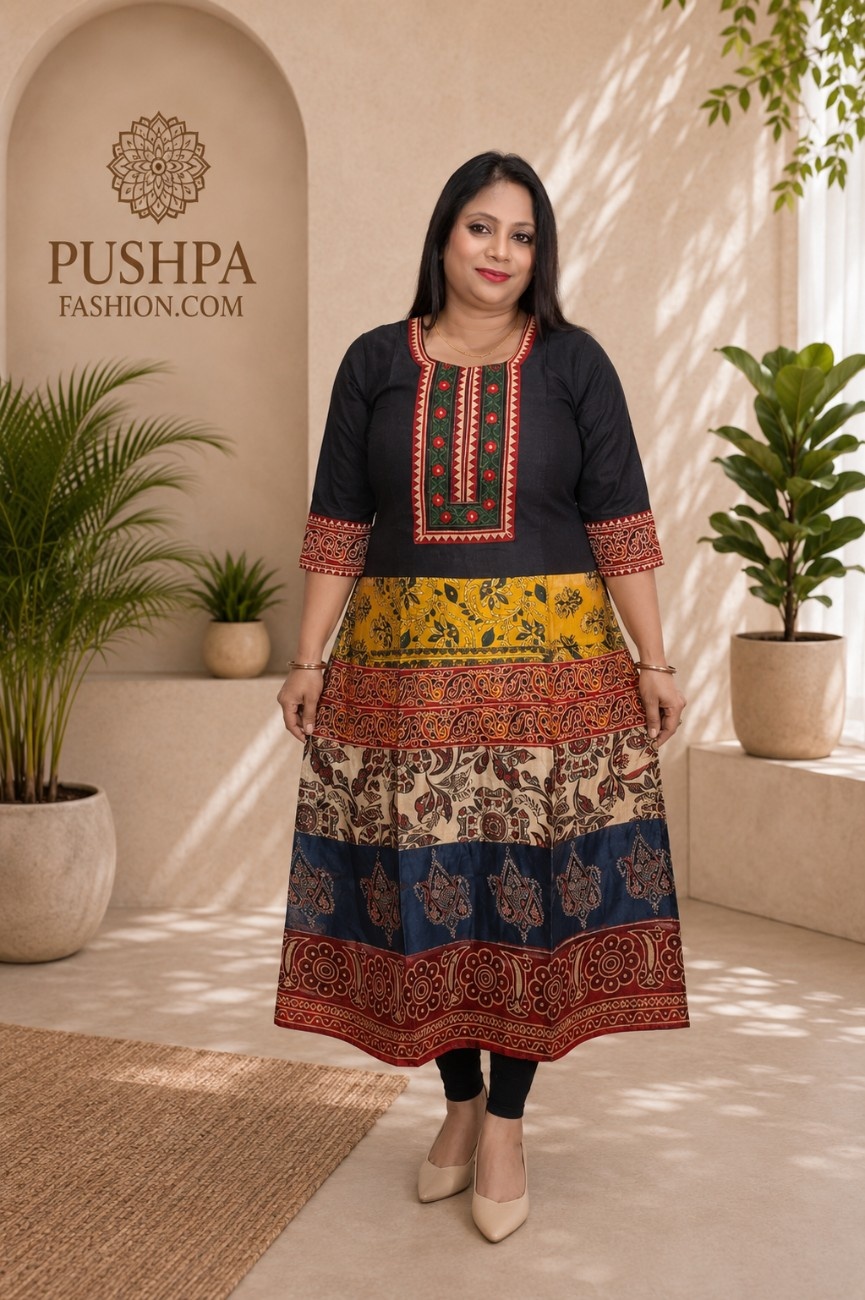Raw Silk & Modal Silk Mix Kurti