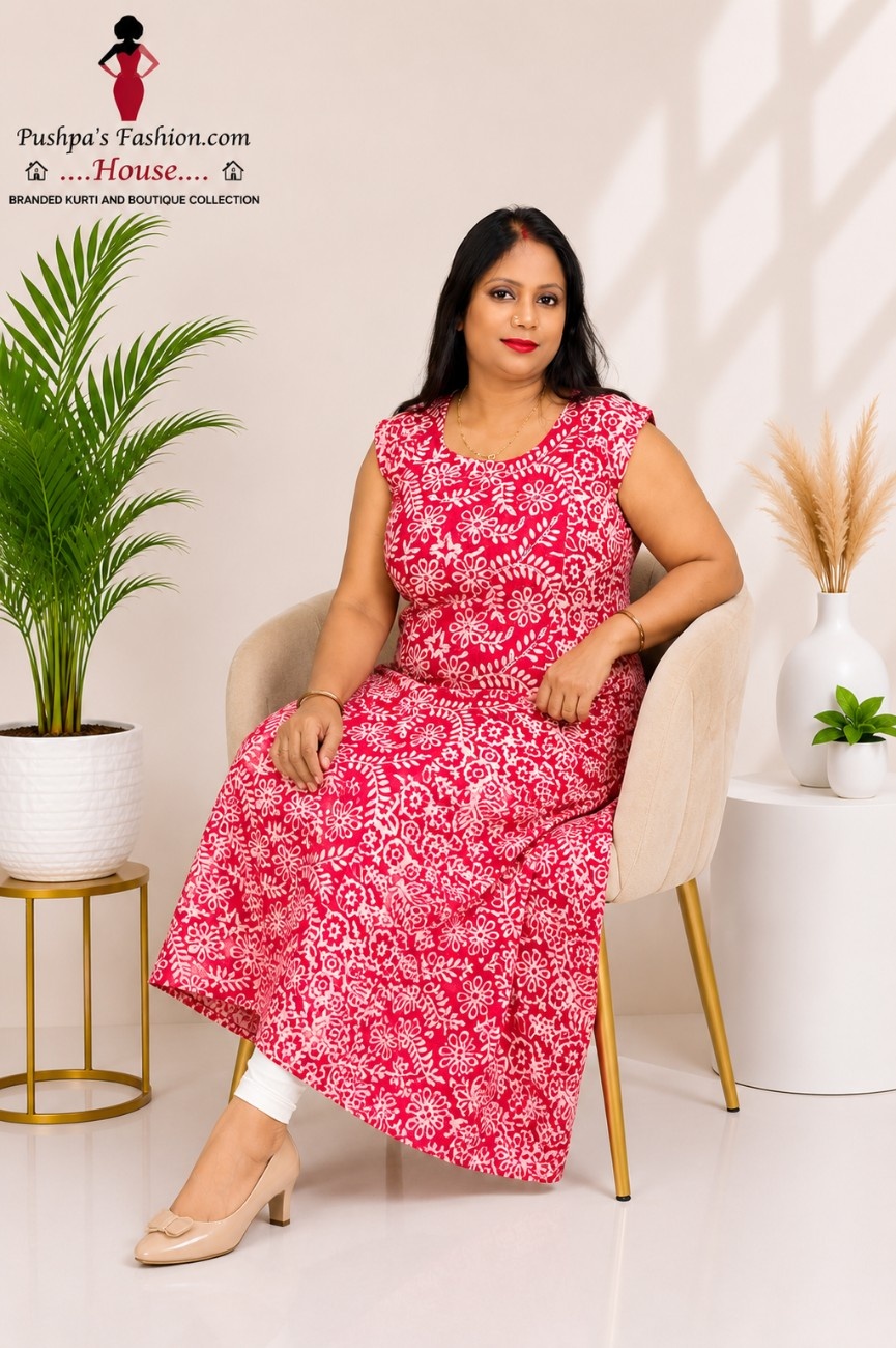 Premium Batik Cotton Kurti - Image 2