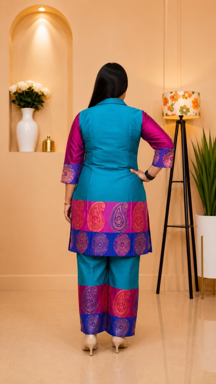 Raw Silk Banarasi Co-ord Set - Image 2