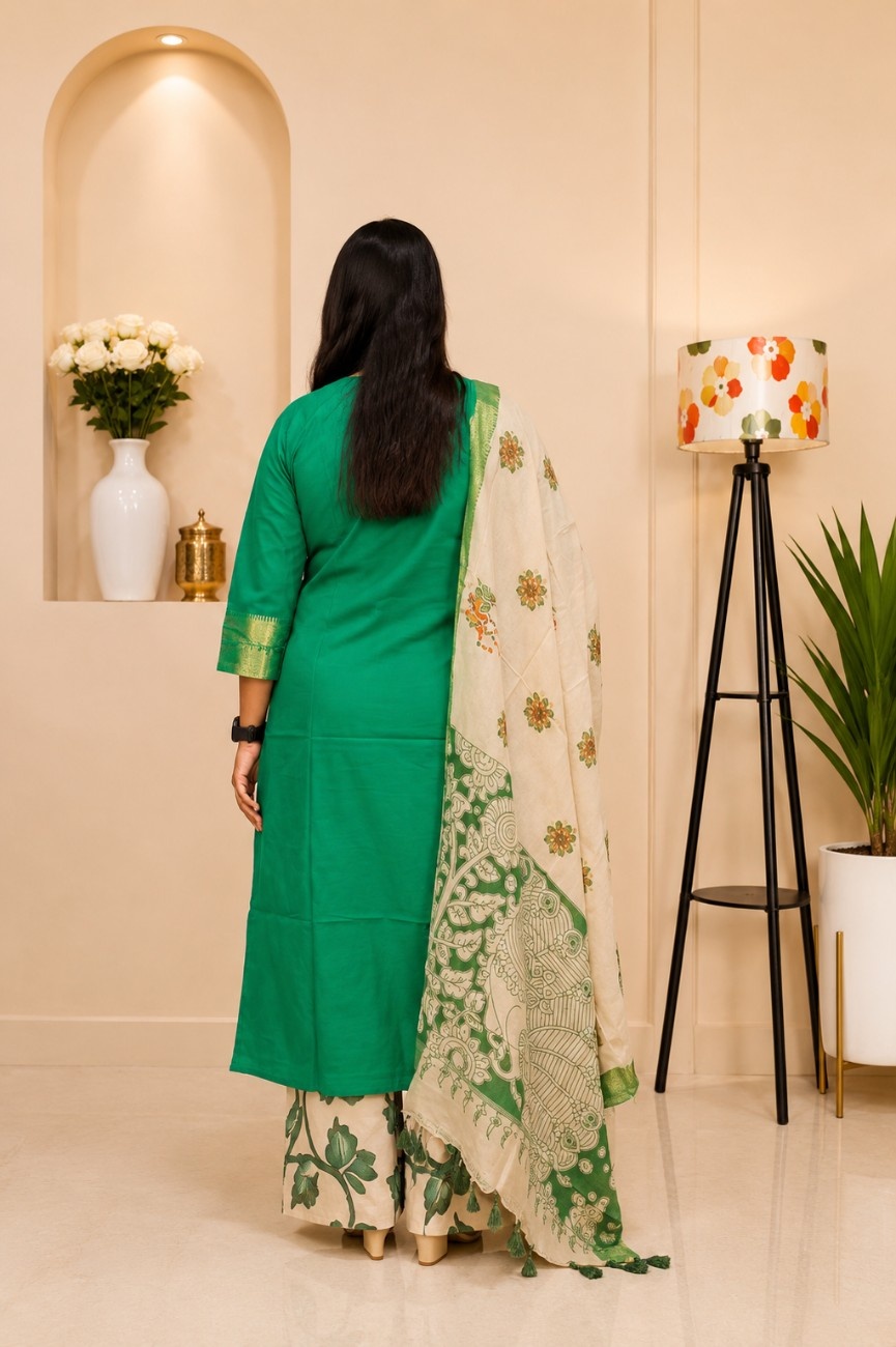 Chenur Cotton Silk 3-Piece Kurti Set - Image 2
