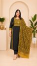 Dabu Cotton & Natural Ajrakh 3-Piece Kurti Set