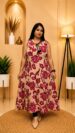 Cotton Halter Neck Pen Kalamkari Dress