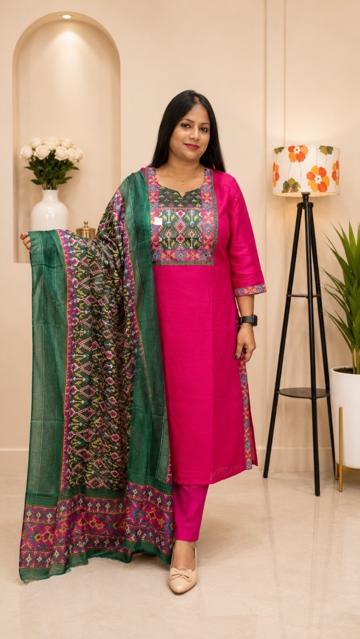 Jam Cotton Madhubani 3-Piece Set