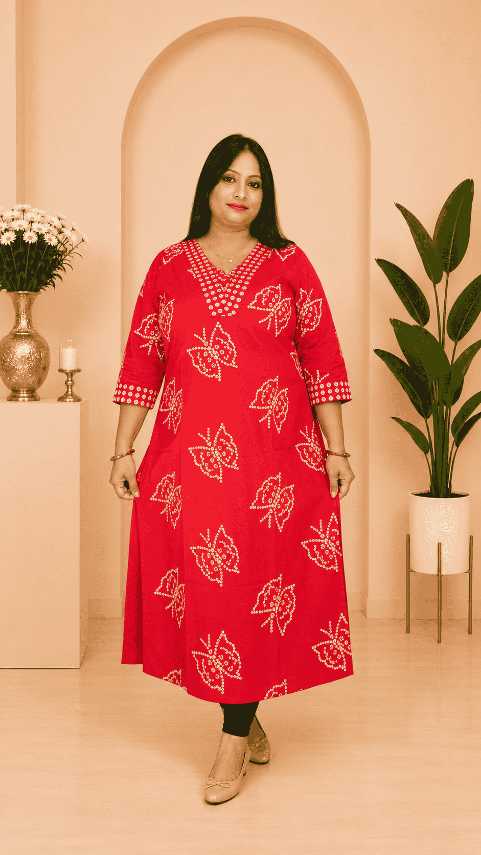 Customized Dabu Cotton Badhani Kurti