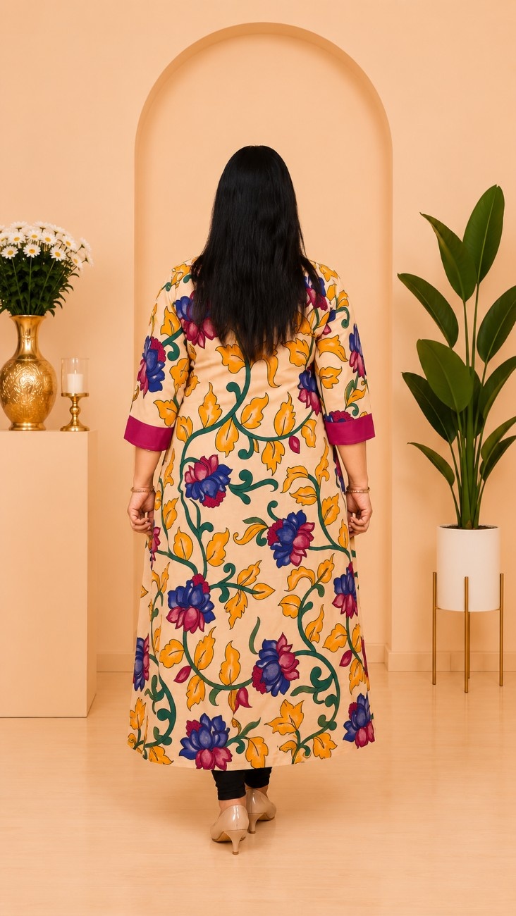Pen Kalamkari Kurti - Image 2