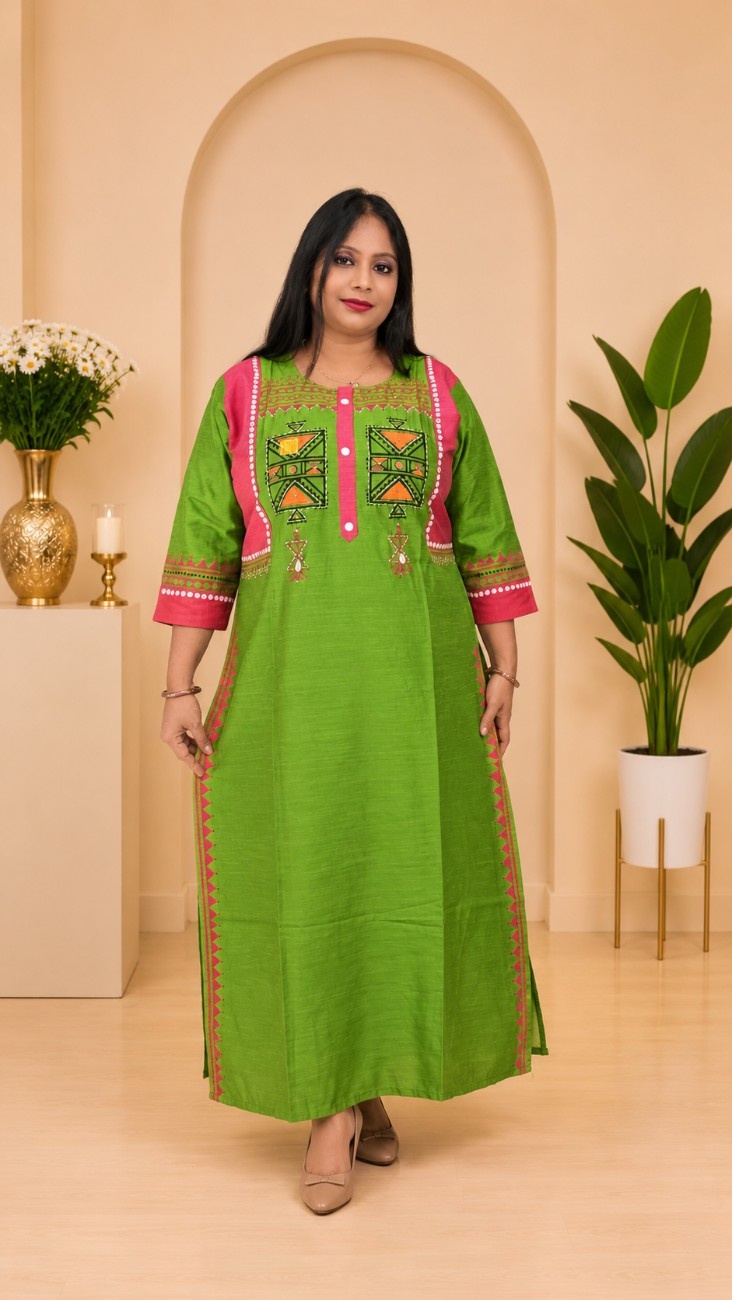 Raw Silk Designer Kurti