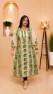 Chanderi Tassar Silk Phoolkari Kurti