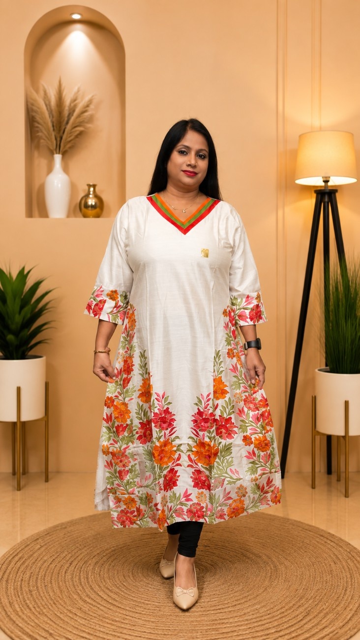 Raw Silk Kurti