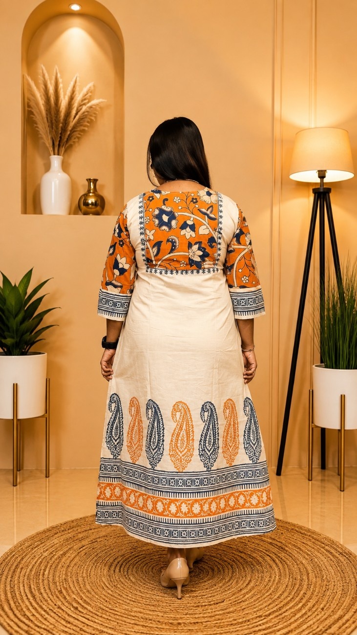 Handloom Cotton Silk Dress - Image 2