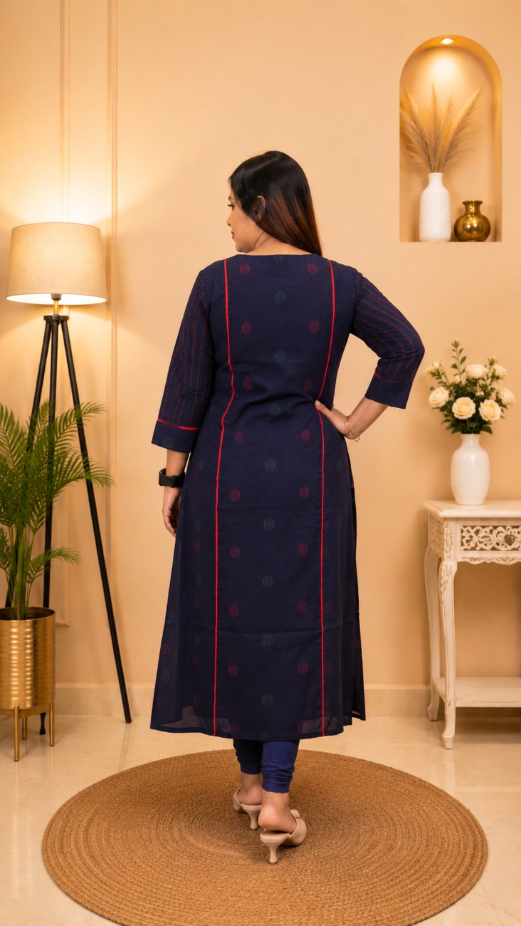 Handloom Begampuri Cotton Kurti - Image 2