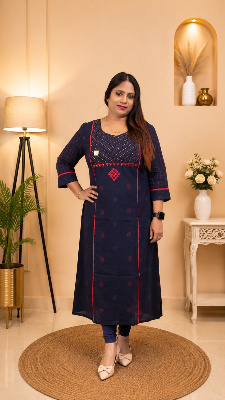 Handloom Begampuri Cotton Kurti