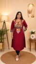 Dabu Cotton Embroidery Kurti