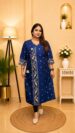 Soft & Shine Raw Silk Kurti with Jamdani Work