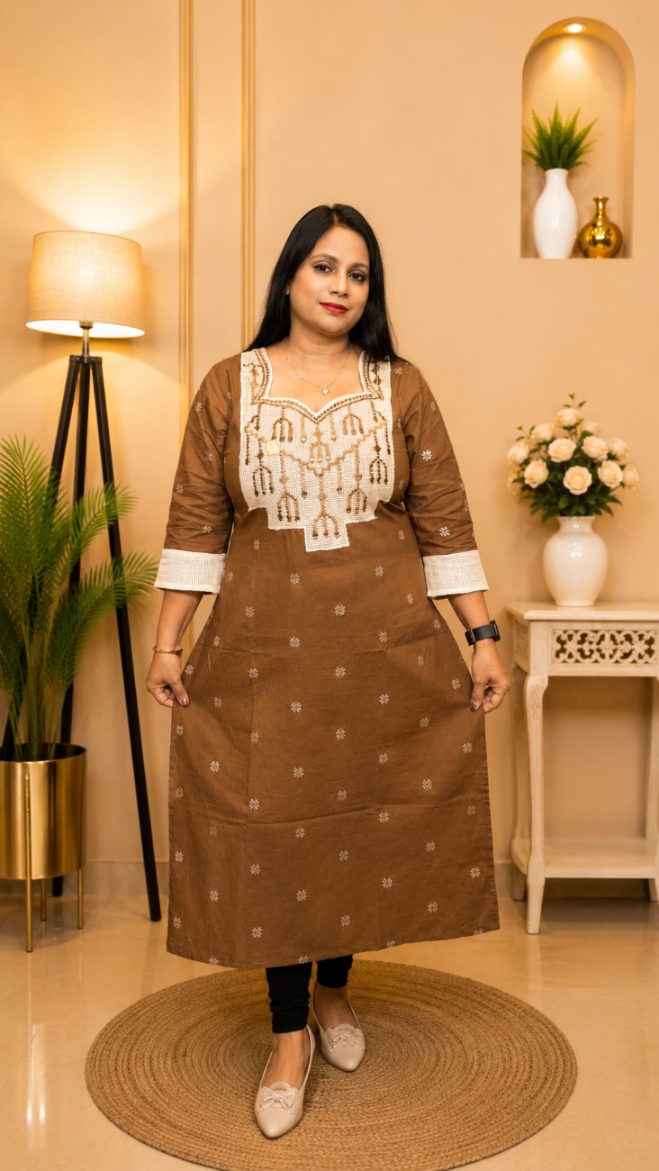 Begampuri Cotton Handloom Kurti
