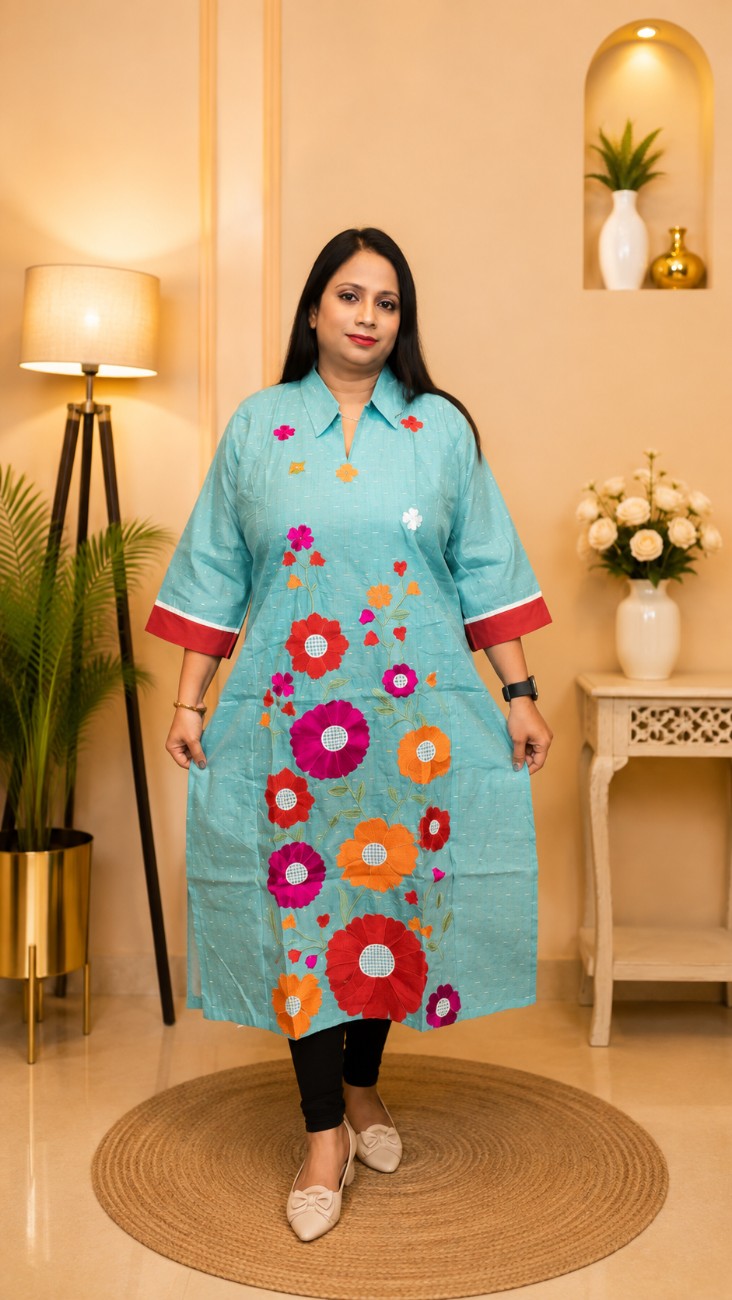 Handloom Chanderi Silk Kurti